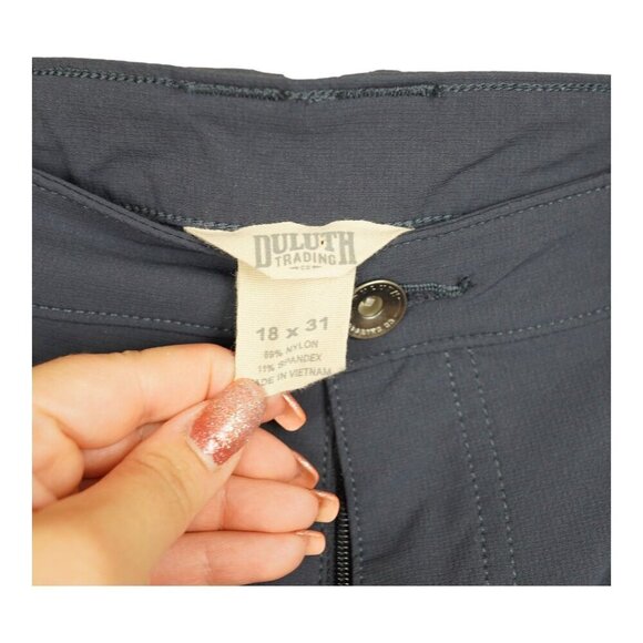 Duluth Trading Pants Womens Blue Flexpedition Cargo Crop Hike Trail 18 x 31 - Picture 5 of 9